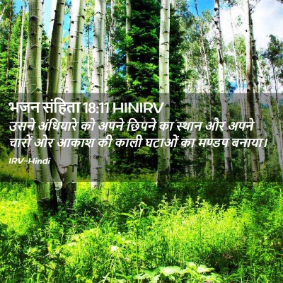 Picture 02 - भजन संहिता 18:11 HINIRV - उसने अंधियारे को - Bible Verse Picture
