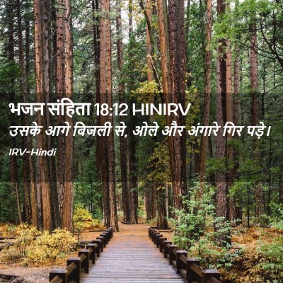 Picture 02 - भजन संहिता 18:12 HINIRV - उसके आगे बिजली से, - Bible Verse Picture