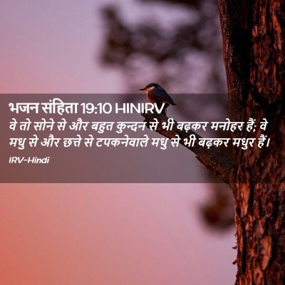 Picture 02 - भजन संहिता 19:10 HINIRV - वे तो सोने से और - Bible Verse Picture