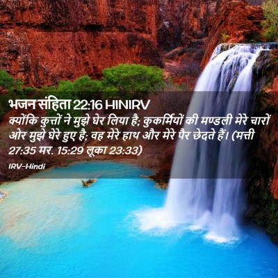 Picture 02 - भजन संहिता 22:16 HINIRV - क्योंकि कुत्तों - Bible Verse Picture