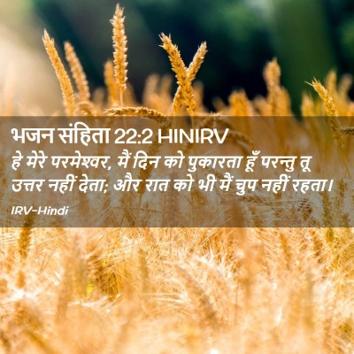 Picture 02 - भजन संहिता 22:2 HINIRV - हे मेरे परमेश्‍वर, - Bible Verse Picture