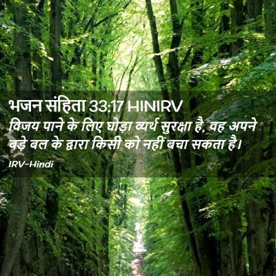 Picture 02 - भजन संहिता 33:17 HINIRV - विजय पाने के लिए - Bible Verse Picture