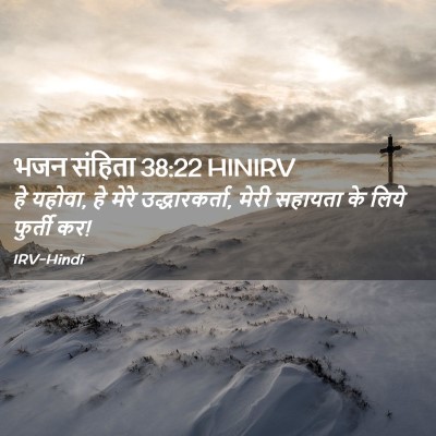 Picture 02 - भजन संहिता 38:22 HINIRV - हे यहोवा, हे मेरे - Bible Verse Picture