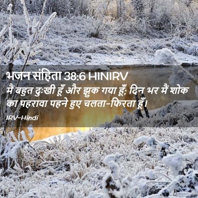Picture 02 - भजन संहिता 38:6 HINIRV - मैं बहुत दुःखी हूँ - Bible Verse Picture