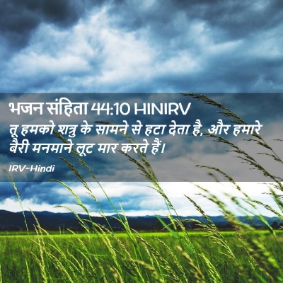 Picture 02 - भजन संहिता 44:10 HINIRV - तू हमको शत्रु के - Bible Verse Picture