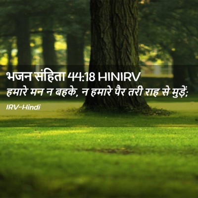 Picture 02 - भजन संहिता 44:18 HINIRV - हमारे मन न बहके, न - Bible Verse Picture