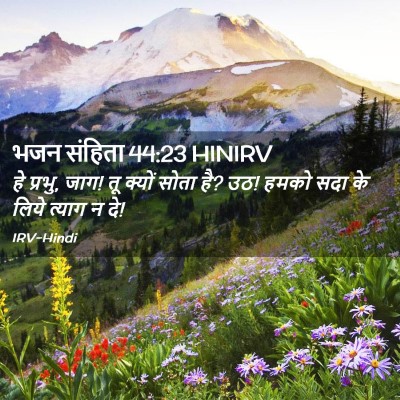 Picture 02 - भजन संहिता 44:23 HINIRV - हे प्रभु, जाग! तू - Bible Verse Picture