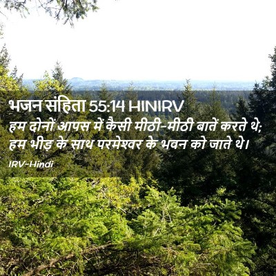 Picture 02 - भजन संहिता 55:14 HINIRV - हम दोनों आपस में - Bible Verse Picture