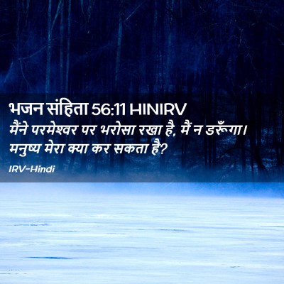 Picture 02 - भजन संहिता 56:11 HINIRV - मैंने परमेश्‍वर - Bible Verse Picture