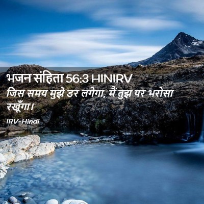 Picture 02 - भजन संहिता 56:3 HINIRV - जिस समय मुझे डर - Bible Verse Picture