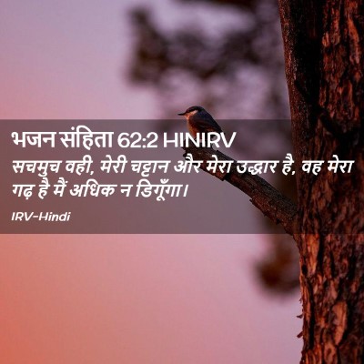 Picture 02 - भजन संहिता 62:2 HINIRV - सचमुच वही, मेरी - Bible Verse Picture
