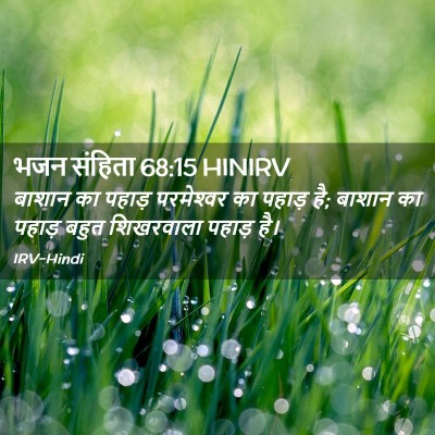Picture 02 - भजन संहिता 68:15 HINIRV - बाशान का पहाड़ - Bible Verse Picture
