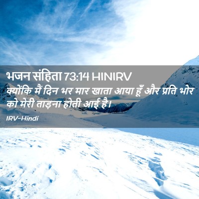 Picture 02 - भजन संहिता 73:14 HINIRV - क्योंकि मैं दिन भर - Bible Verse Picture