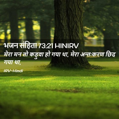 Picture 02 - भजन संहिता 73:21 HINIRV - मेरा मन तो कड़ुवा - Bible Verse Picture