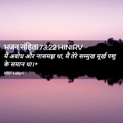 Picture 02 - भजन संहिता 73:22 HINIRV - मैं अबोध और नासमझ - Bible Verse Picture