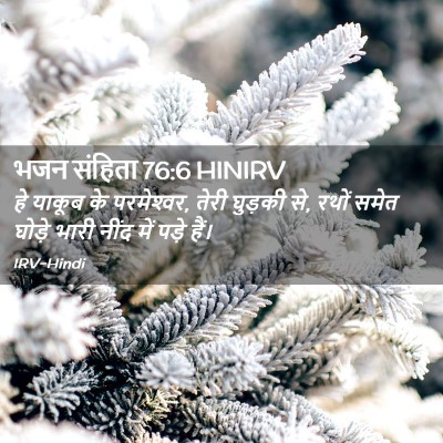 Picture 02 - भजन संहिता 76:6 HINIRV - हे याकूब के - Bible Verse Picture