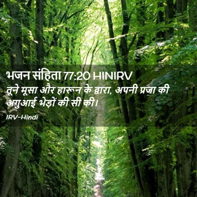 Picture 02 - भजन संहिता 77:20 HINIRV - तूने मूसा और हारून - Bible Verse Picture