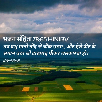 Picture 02 - भजन संहिता 78:65 HINIRV - तब प्रभु मानो नींद - Bible Verse Picture