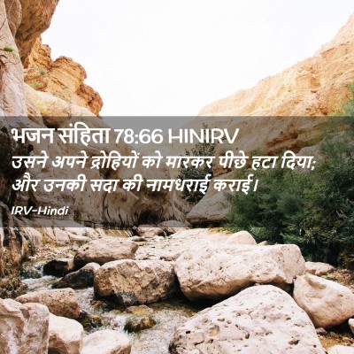 Picture 02 - भजन संहिता 78:66 HINIRV - उसने अपने - Bible Verse Picture