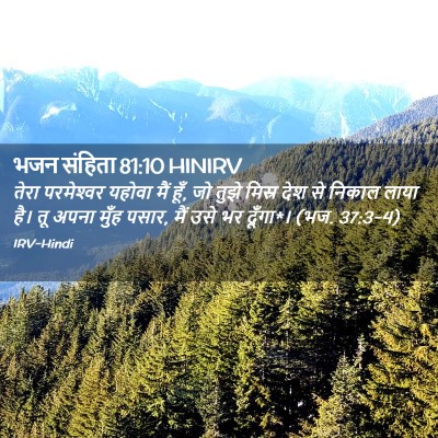Picture 02 - भजन संहिता 81:10 HINIRV - तेरा परमेश्‍वर - Bible Verse Picture