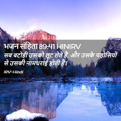 Picture 02 - भजन संहिता 89:41 HINIRV - सब बटोही उसको लूट - Bible Verse Picture
