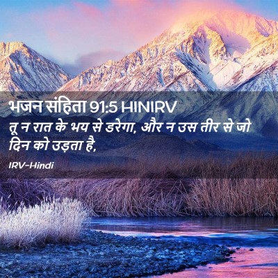 Picture 02 - भजन संहिता 91:5 HINIRV - तू न रात के भय से - Bible Verse Picture