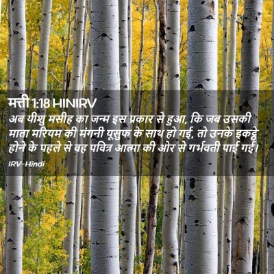 Picture 02 - मत्ती 1:18 HINIRV - अब यीशु मसीह का - Bible Verse Picture