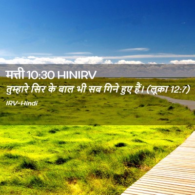 Picture 02 - मत्ती 10:30 HINIRV - तुम्हारे सिर के - Bible Verse Picture