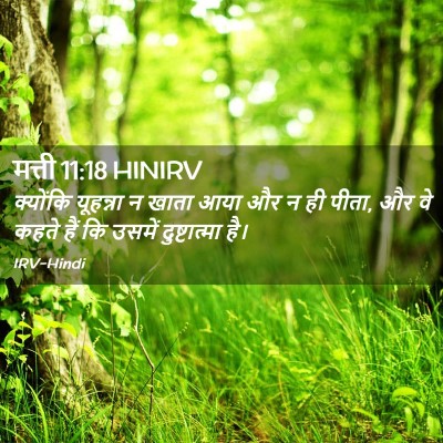Picture 02 - मत्ती 11:18 HINIRV - क्योंकि यूहन्ना न - Bible Verse Picture