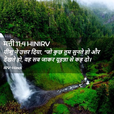 Picture 02 - मत्ती 11:4 HINIRV - यीशु ने उत्तर दिया, - Bible Verse Picture