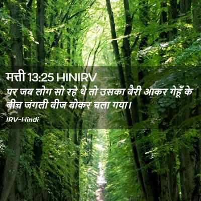 Picture 02 - मत्ती 13:25 HINIRV - पर जब लोग सो रहे थे - Bible Verse Picture