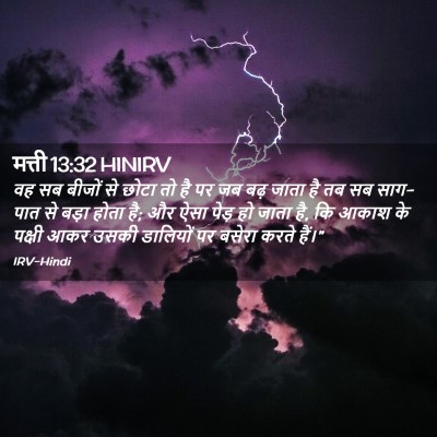 Picture 02 - मत्ती 13:32 HINIRV - वह सब बीजों से छोटा - Bible Verse Picture