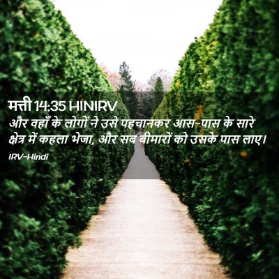 Picture 02 - मत्ती 14:35 HINIRV - और वहाँ के लोगों ने - Bible Verse Picture