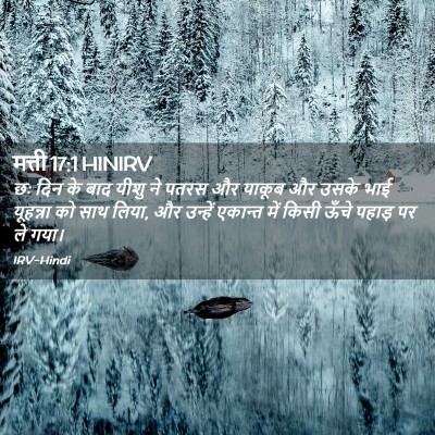 Picture 02 - मत्ती 17:1 HINIRV - छः दिन के बाद यीशु - Bible Verse Picture
