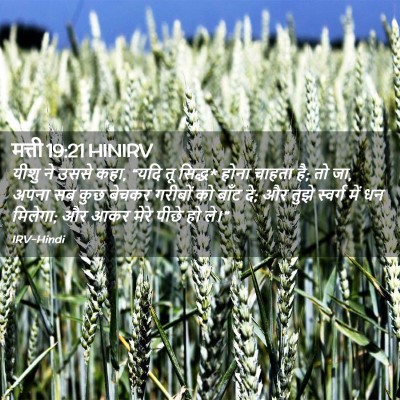 Picture 02 - मत्ती 19:21 HINIRV - यीशु ने उससे कहा, - Bible Verse Picture