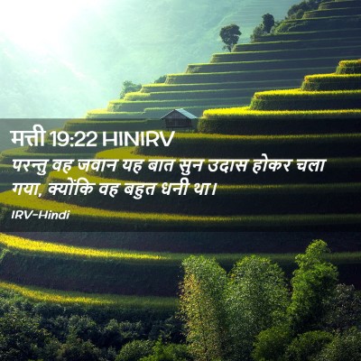 Picture 02 - मत्ती 19:22 HINIRV - परन्तु वह जवान यह - Bible Verse Picture