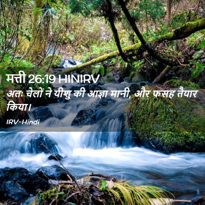 Picture 02 - मत्ती 26:19 HINIRV - अतः चेलों ने यीशु - Bible Verse Picture