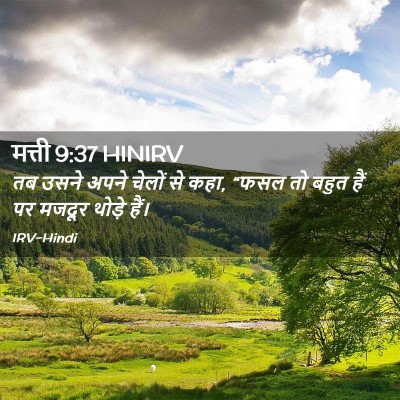 Picture 02 - मत्ती 9:37 HINIRV - तब उसने अपने चेलों - Bible Verse Picture