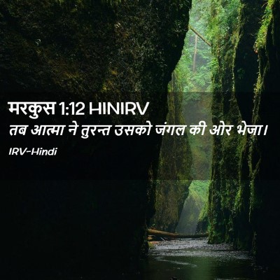 Picture 02 - मरकुस 1:12 HINIRV - तब आत्मा ने तुरन्त - Bible Verse Picture
