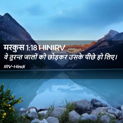 Picture 02 - मरकुस 1:18 HINIRV - वे तुरन्त जालों को - Bible Verse Picture