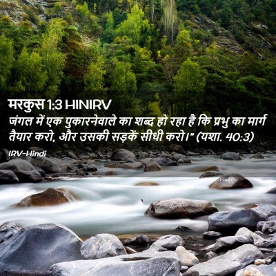 Picture 02 - मरकुस 1:3 HINIRV - जंगल में एक - Bible Verse Picture