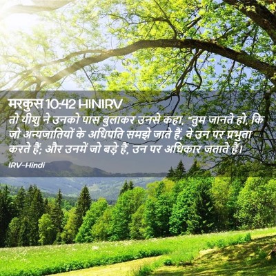 Picture 02 - मरकुस 10:42 HINIRV - तो यीशु ने उनको पास - Bible Verse Picture