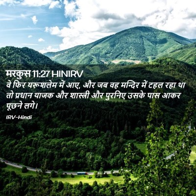 Picture 02 - मरकुस 11:27 HINIRV - वे फिर यरूशलेम में - Bible Verse Picture