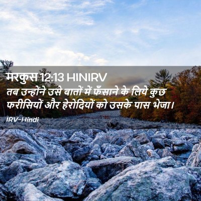 Picture 02 - मरकुस 12:13 HINIRV - तब उन्होंने उसे - Bible Verse Picture