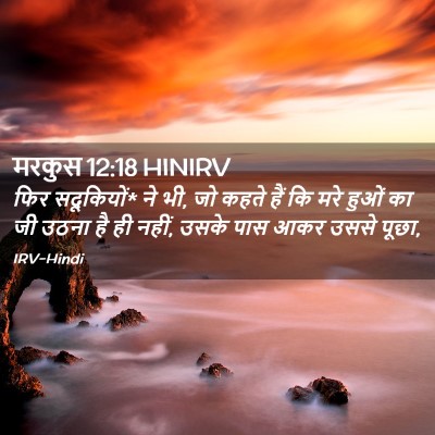 Picture 02 - मरकुस 12:18 HINIRV - फिर सदूकियों* ने - Bible Verse Picture