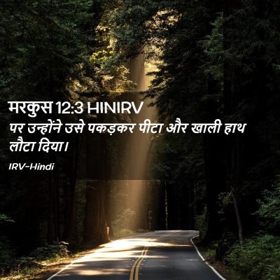 Picture 02 - मरकुस 12:3 HINIRV - पर उन्होंने उसे - Bible Verse Picture