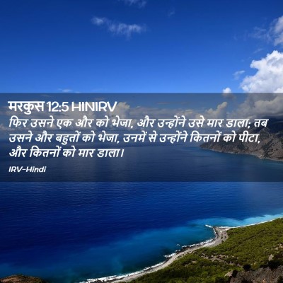 Picture 02 - मरकुस 12:5 HINIRV - फिर उसने एक और को - Bible Verse Picture