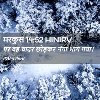 Picture 02 - मरकुस 14:52 HINIRV - पर वह चादर छोड़कर - Bible Verse Picture