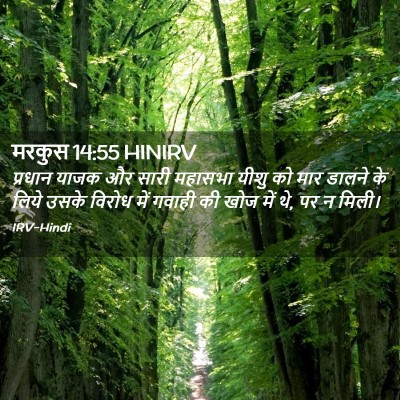 Picture 02 - मरकुस 14:55 HINIRV - प्रधान याजक और - Bible Verse Picture