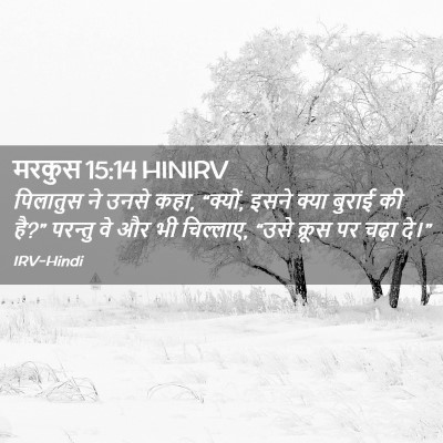 Picture 02 - मरकुस 15:14 HINIRV - पिलातुस ने उनसे - Bible Verse Picture